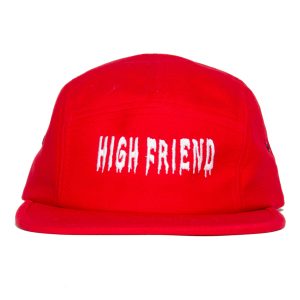 High Friends Club Drippy Logo Red 5 Panel Hat
