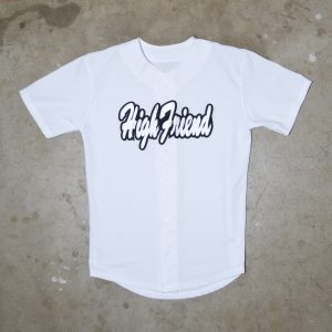 High Friends Club Classic High Friend White Baseball Jersey