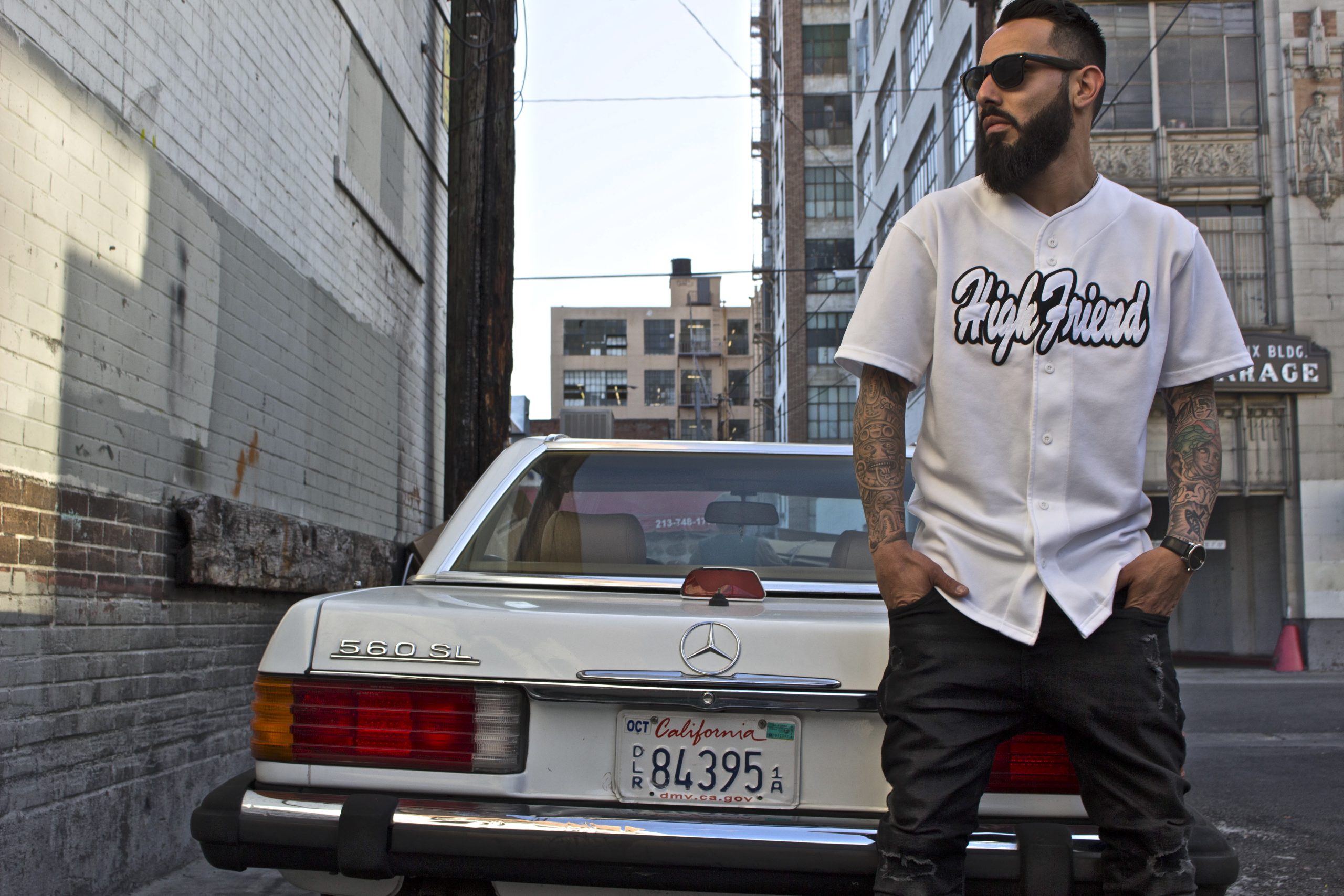 High Friends Club Classic High Friend White Baseball Jersey - Image 2