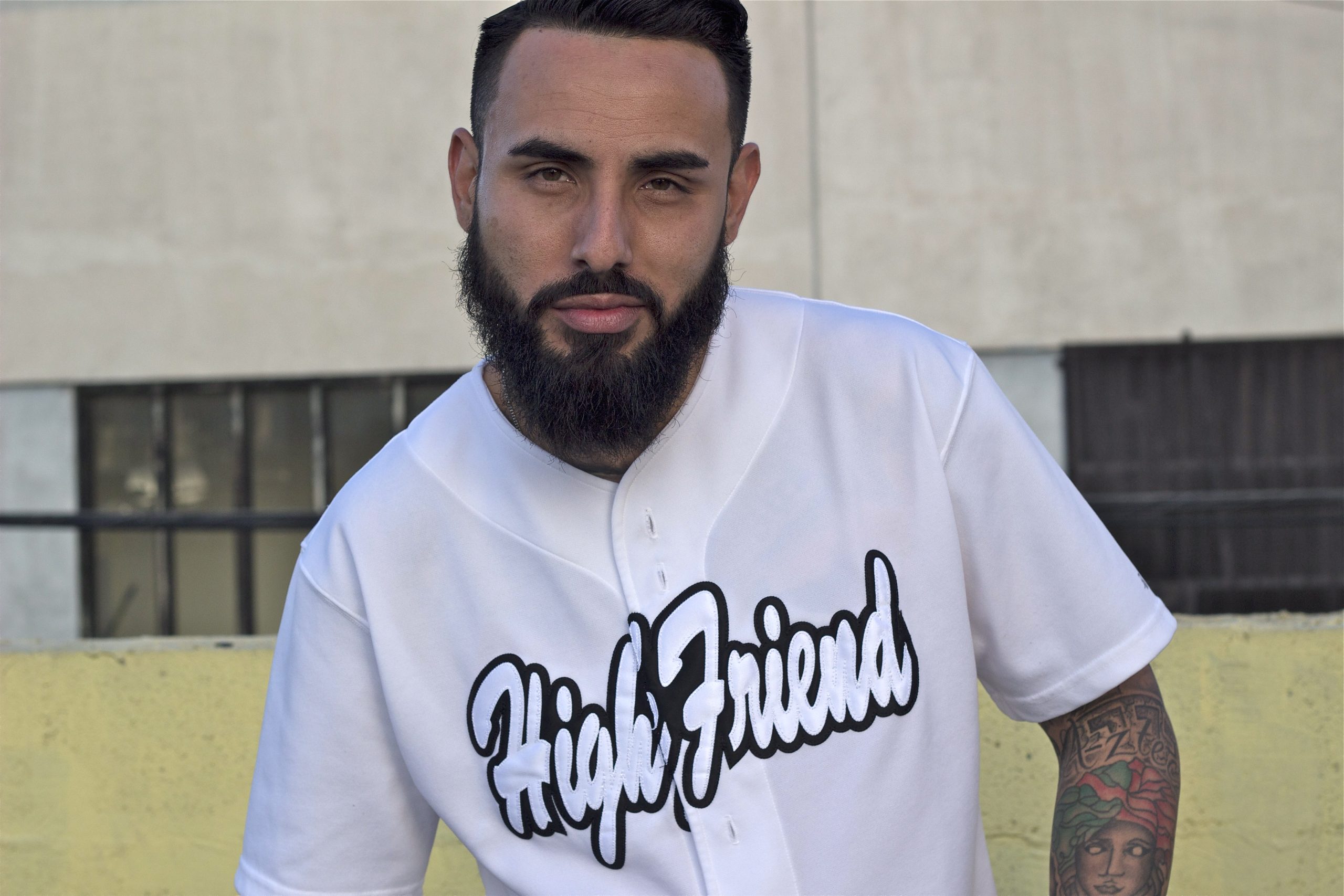 High Friends Club Classic High Friend White Baseball Jersey - Image 3