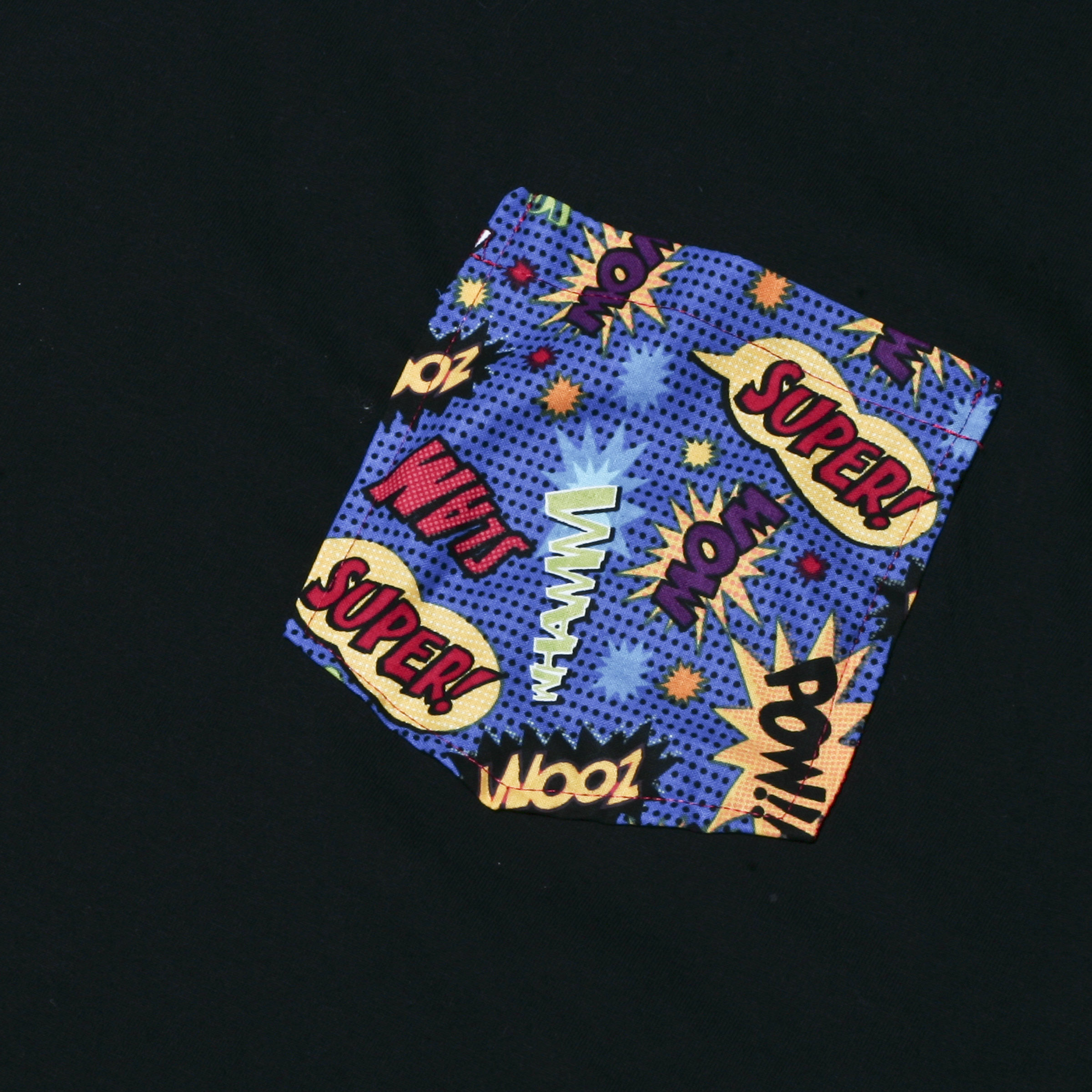High Friends Club Comic Book Pocket Black T-Shirt - Image 2