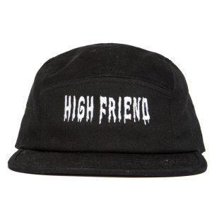 High Friends Club Drippy Logo Black 5 Panel Hat