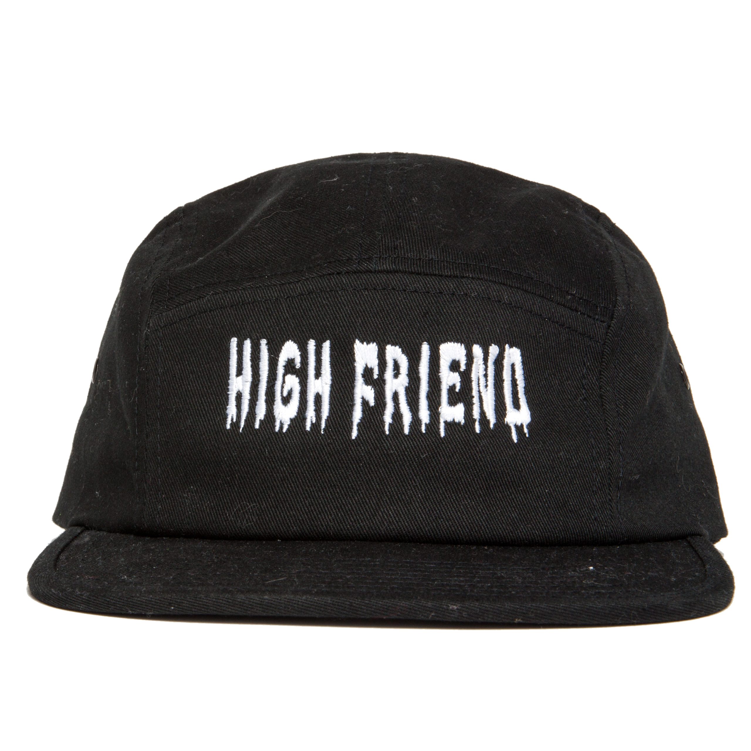 High Friends Club Drippy Logo Black 5 Panel Hat