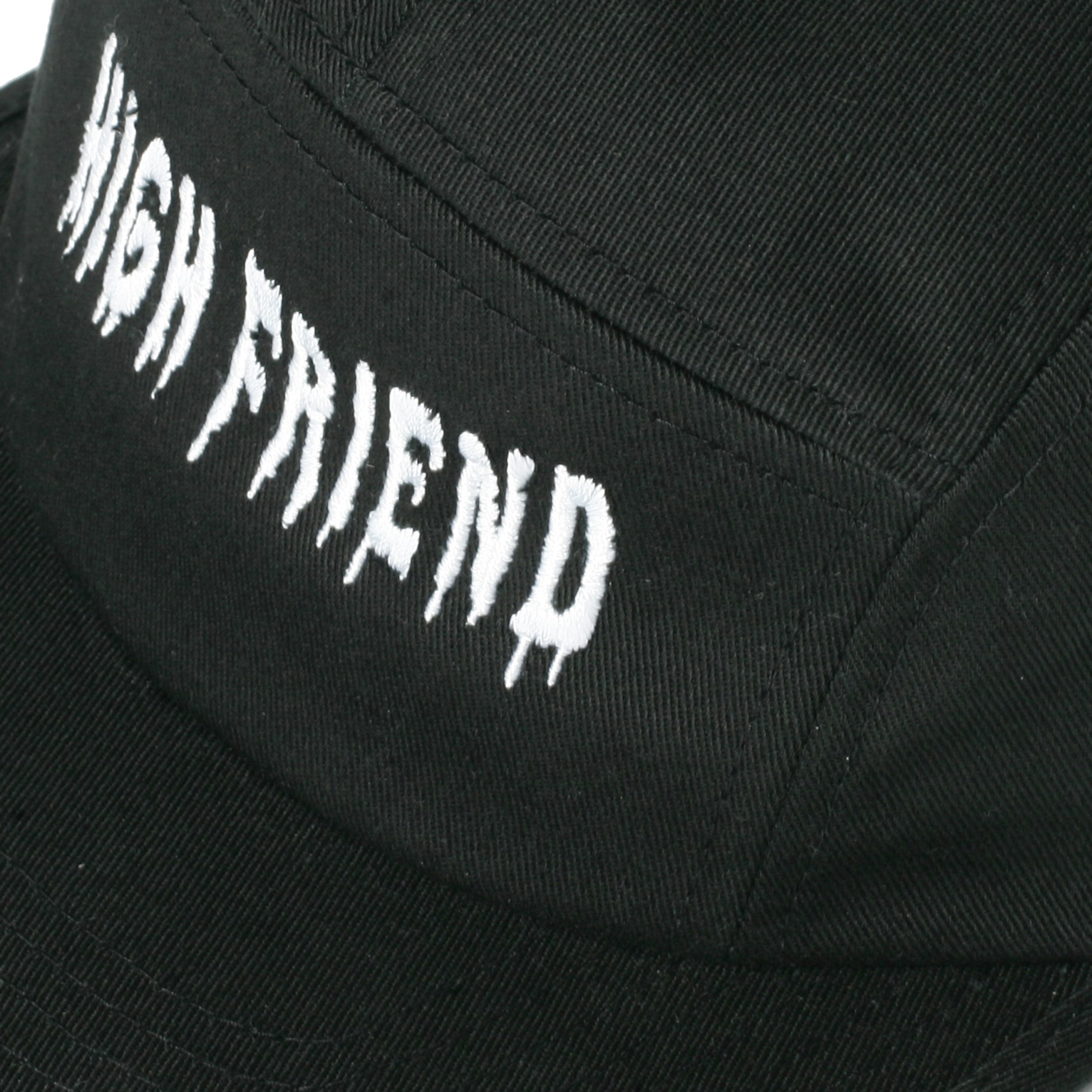 High Friends Club Drippy Logo Black 5 Panel Hat - Image 2
