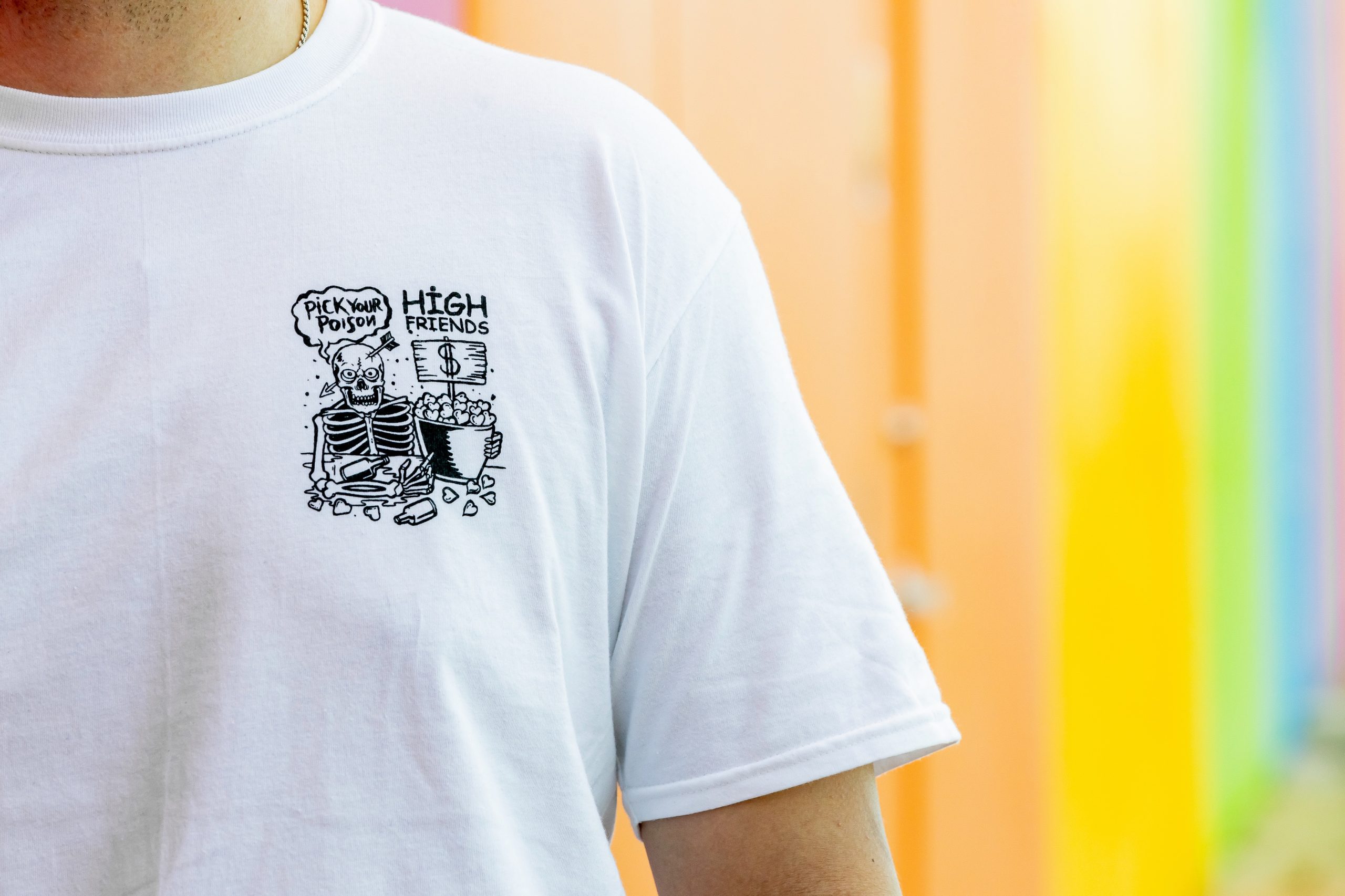 High Friends Club Pick Your Poison White T-Shirt - Image 2