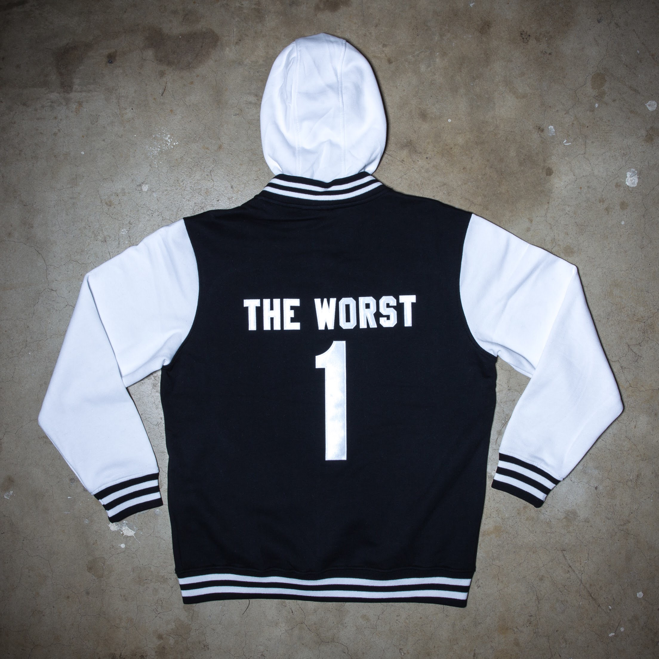 High Friends Club The Worst 1 Black Jacket With White Sleeves